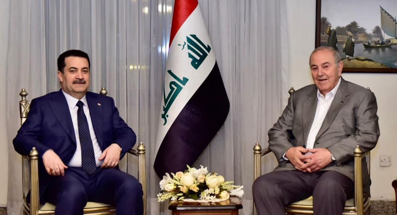 السوداني خلال لقاءه علاوي .. البرنامج الحكومي يتضمن حلولا جدية لمشكلة ارتفاع الدولار