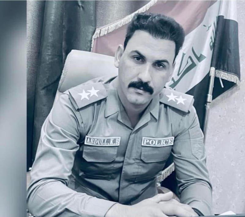 الداخلية تنعى ضابط استشهد اثناء مطاردة احد المجرمين في المثنى