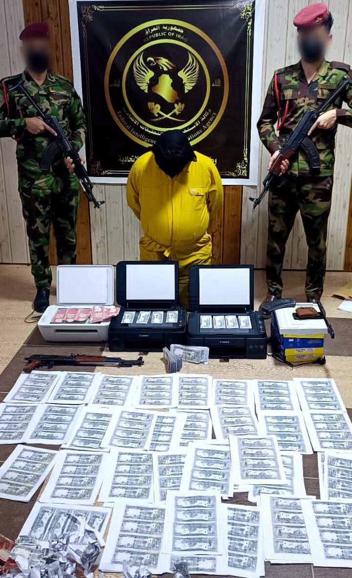 وكالة الاستخبارات: ضبط 47 مليون دينار عراقي عملة مزيفة في محافظتين