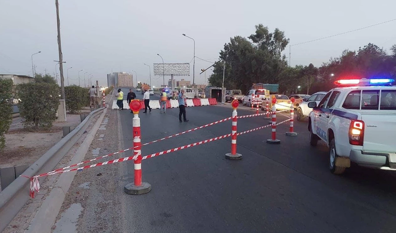 قطع طريق حيوي في بغداد