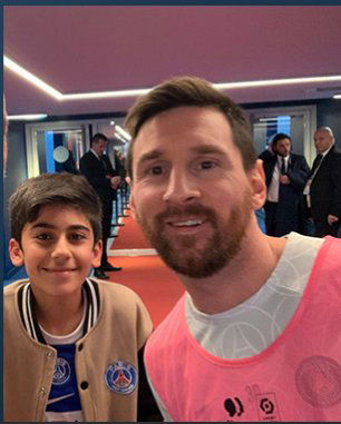 بالصور.. ليونيل ميسي يلتقي بميسي بغداد