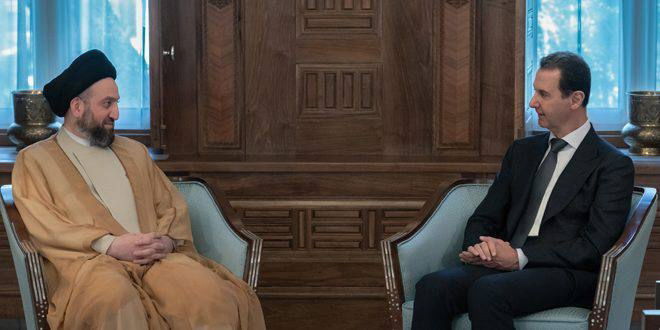 الحكيم للأسد: أهمية استعادة دمشق لدورها الإقليمي والدولي