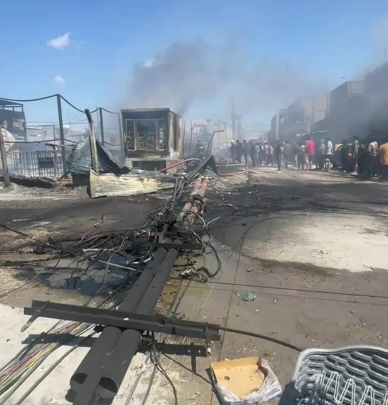 إخماد حريق التهم 3 عجلات وخزين كاز شرقي بغداد