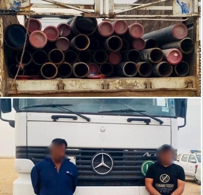 القبض على متهمين اثنين خلال محاولتهما سرقة مواد من حقل الرميلة النفطي