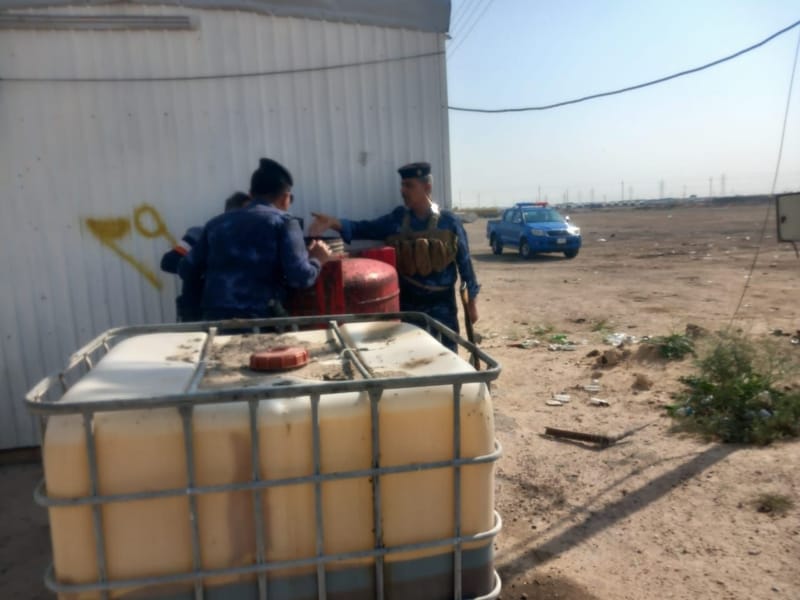 مداهمة كراج لتهريب المشتقات النفطية واعتقال متهم في ميسان