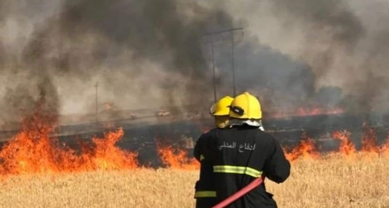 ‏الدفاع المدني تعلن إنقاذ 1700 دونم حنطة من الحرائق في صلاح الدين‬