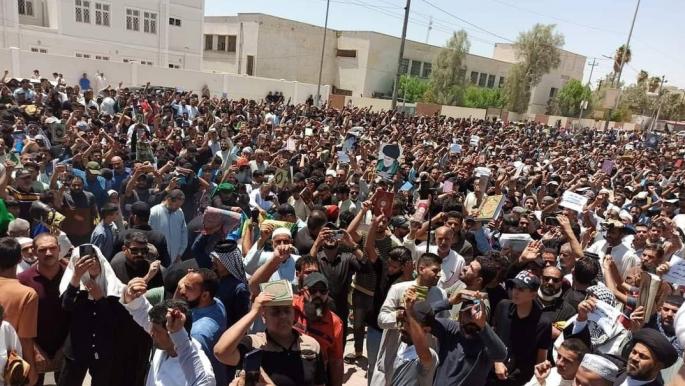 تظاهرات أمام سفارتي السويد في العراق وإيران احتجاجاً على حرق المصحف