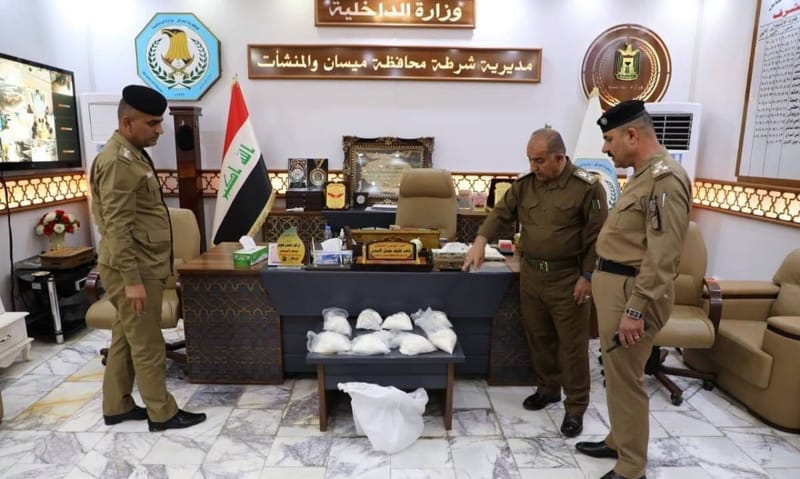 القبض على تاجر مخدرات بحوزته 5 كغم كريستال بميسان