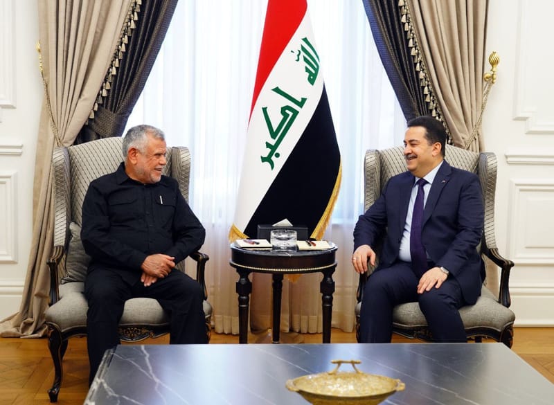 السوداني والعامري يناقشان سير خطط الحكومة ومساعيها في النهوض بالقطاعات الحيوية