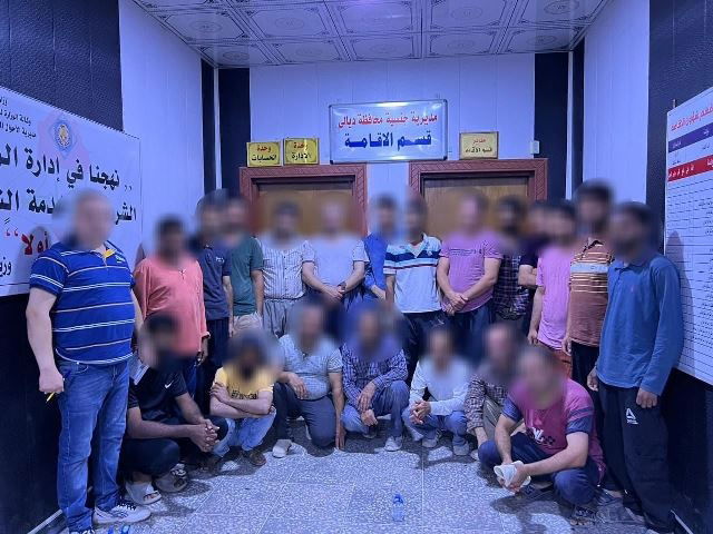 القبض على ٦٥ اجنبياً مخالفاً في ديالى ونينوى