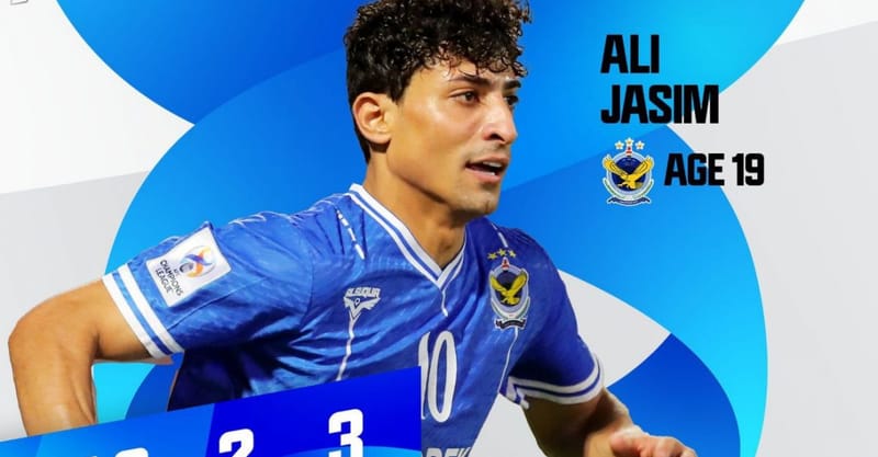 علي جاسم يفوز بجائزة نجم المستقبل بدوري أبطال آسيا