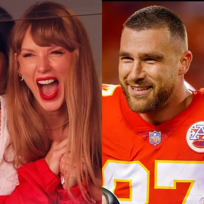 تايلور سويفت بالمدرجات من أجل ترافيس كيلسي وتحتفل معه بفوز فريقه