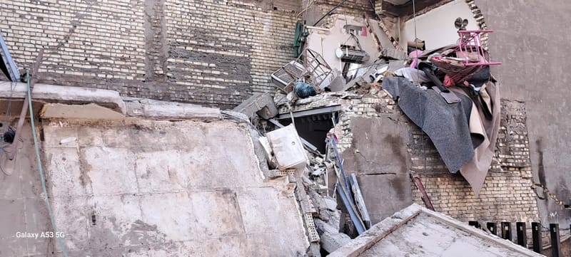 الدفاع المدني يصدر بيانا بشأن انهيار مركز تجميل في زيونة