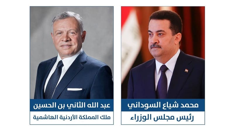 السوداني وملك الأردن يدعوان إلى تحرك عاجل لإيقاف التصعيد في الأراضي الفلسطينية