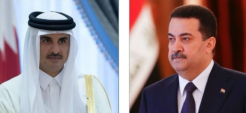 رئيس الوزراء وأمير قطر يؤكدان ضرورة إيقاف التصعيد وعمليات القصف العدواني على غزة