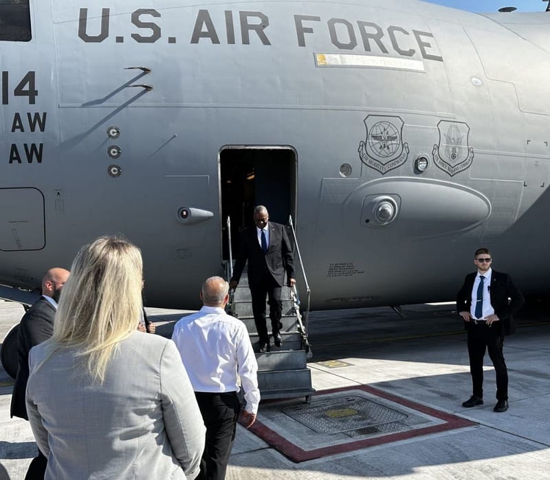 عاجل .....وزير الدفاع الأميركي يصل إلى إسرائيل