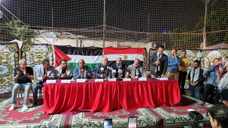 وقفة احتجاجية لفناني مصر تضامنا مع فلسطين