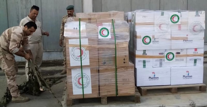 بالصور ..العراق يرسل وجبة ثالثة من المساعدات الإنسانية والإغاثية إلى غزة