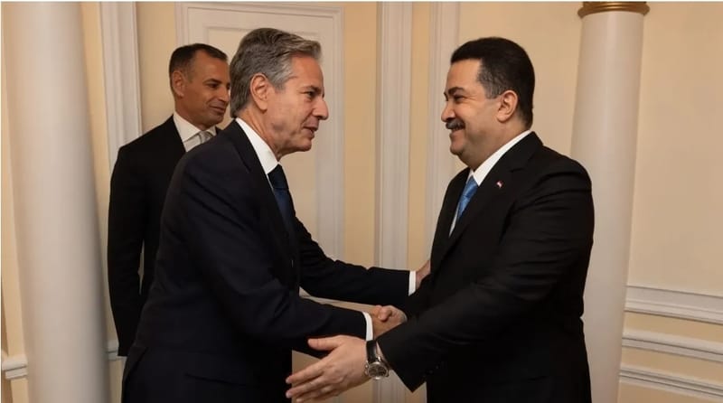 السوداني يؤكد لبلنكين موقف العراق الرافض لأي اعتداء على أراضيه