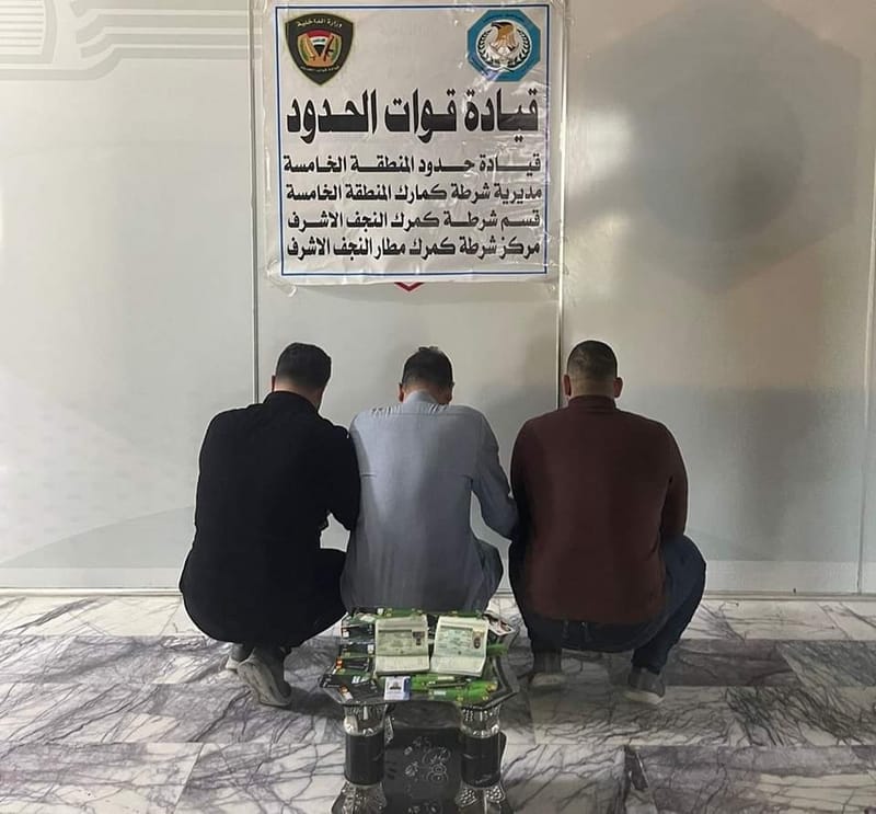 احباط عملية تهريب 76 بطاقة مصرفية في مطار النجف