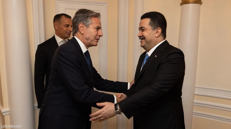 السوداني يؤكد لبلنيكن على التزام العراق بحماية البعثات الدبلوماسية والمستشارين