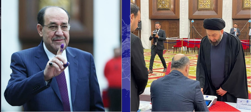 المالكي والحكيم أول المصوتين.. ودعوة للمقاطعين: لنكمل بناء الدولة