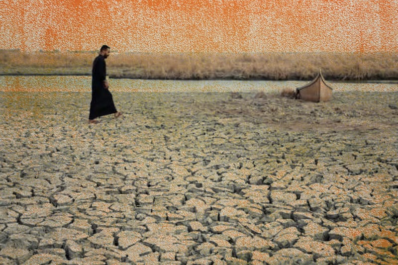 هذا ما بقي من هور الدلمج.. هدوء مطبق وزوارق صدئة!!