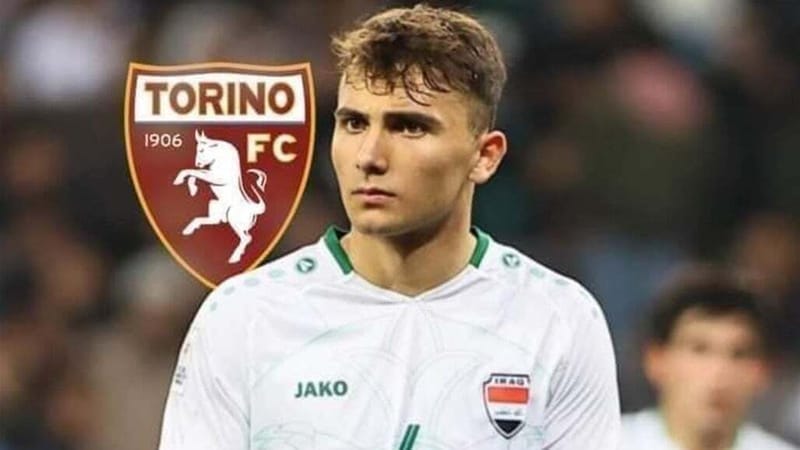 رسمياً.. العراقي "آدم طالب" ينتقل لنادي تورينو الإيطالي (صور)