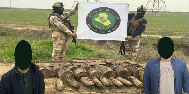 اعتقال إرهابيين أثنين وضبط كدس للعبوات الناسفة في نينوى