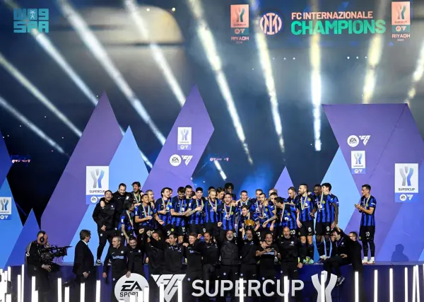 إنتر ميلان يتوّج بلقب السوبر الإيطالي للمرة الثانية توالياً في المملكة