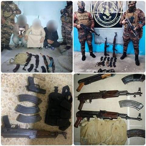 القبض على متهمين ومصادرة أسلحة غير مرخصة في البصرة