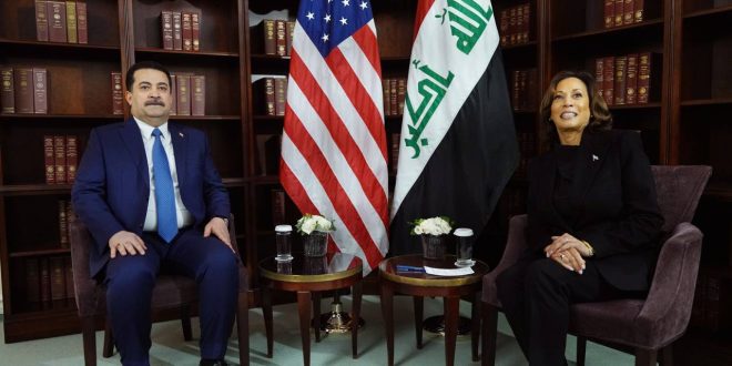 السوداني يبحث مع نائبة الرئيس الامريكي ملف التعاون الثنائي بين البلدين