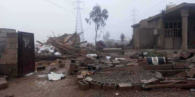 ديالى تحصي اضرار العواصف والسيول وتعلن عن قريتين منكوبتين