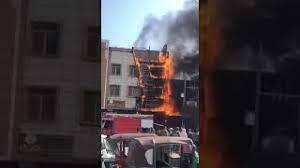 حريق "هائل" يلتهم مبنى تجاريًا في حي العامل بكربلاء