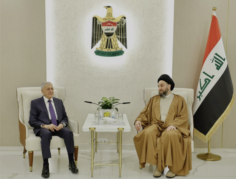 رئيس الجمهورية والحكيم يشددان على حسم منصب رئيس البرلمان