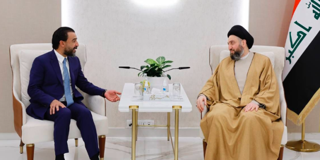 الحلبوسي والحكيم يبحثان اهمية حسم اختيار رئيس جديد لمجلس النواب