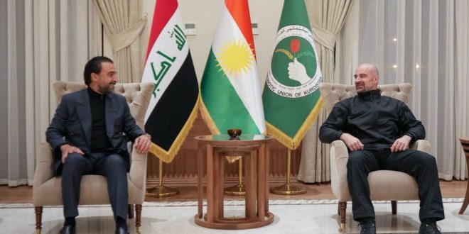 الحلبوسي و طالباني يبحثان استكمال الاستحقاقات الدستورية واختيار رئيس مجلس نواب