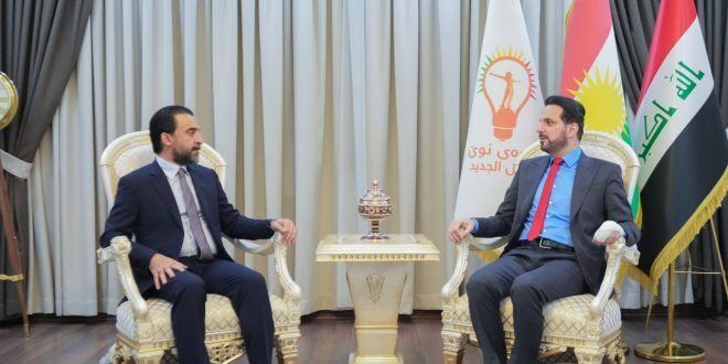 الحلبوسي وعبد الواحد يبحثان استكمال الاستحقاقات الدستورية وتوطين رواتب موظفي كردستان