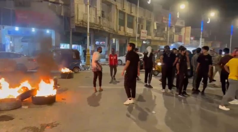 بالصور.. احتجاجات غاضبة ونيران ورصاص حي في الحبوبي