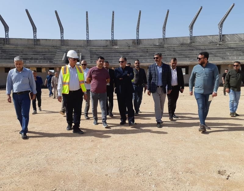 وزير الشباب والرياضة يتابع سير العمل في مشروع ملعب المسيب الأولمبي