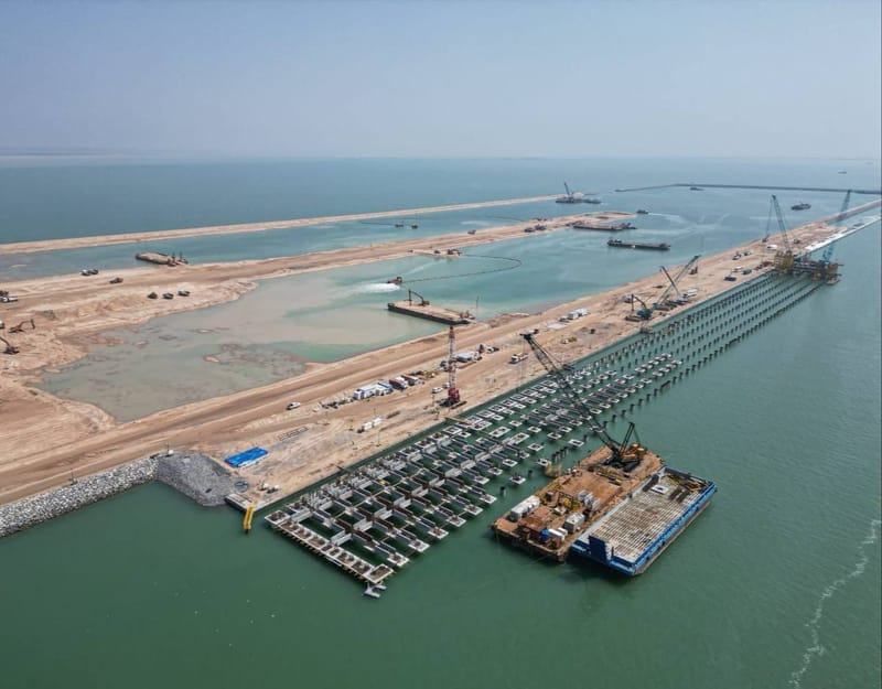 النقل تحصي نسبة إنجاز الطريق بين ميناء الفاو ومشروع التنمية