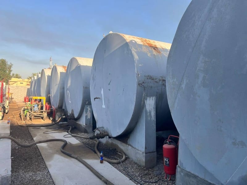 ضبط ساحة لخزن وتهريب المشتقات النفطية والقبض على متهمين اثنين غربي بغداد