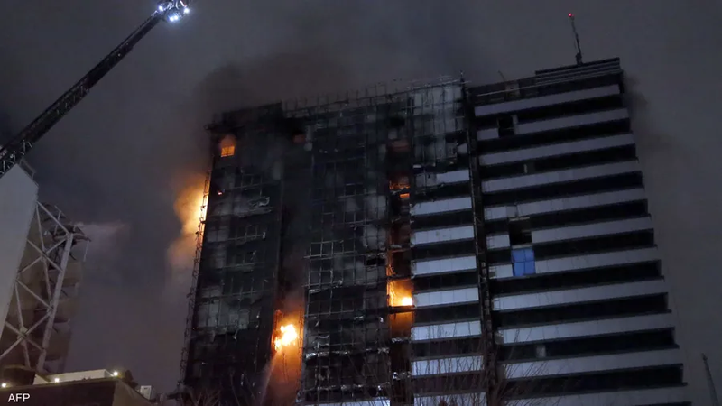 حريق كبير داخل مستشفى في إيران ومصرع 9 أشخاص على الأقل