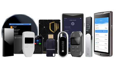 Comparison table of hardware wallets image