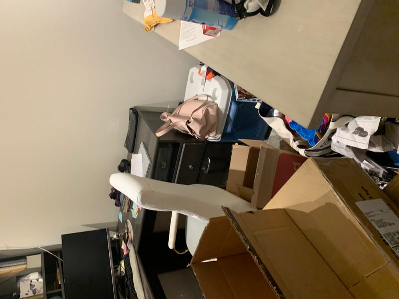 Studio cleaning before and after