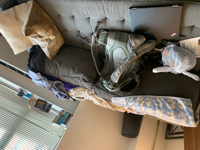 Studio cleaning before and after