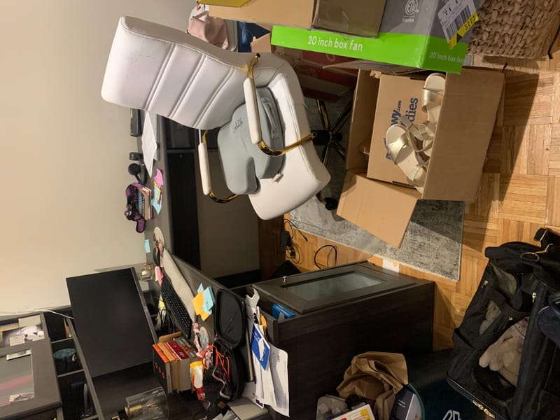 Studio cleaning before and after