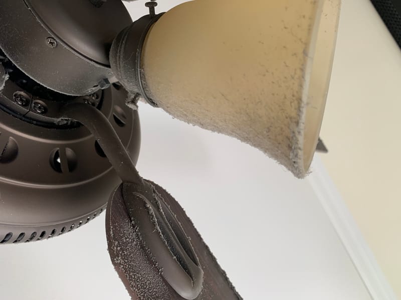 Ceiling fan deep cleaning
