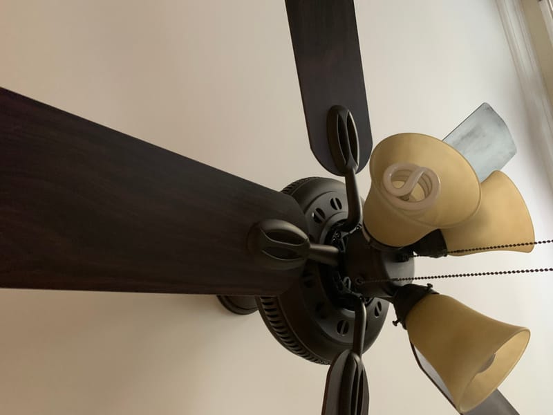 Ceiling fan deep cleaning