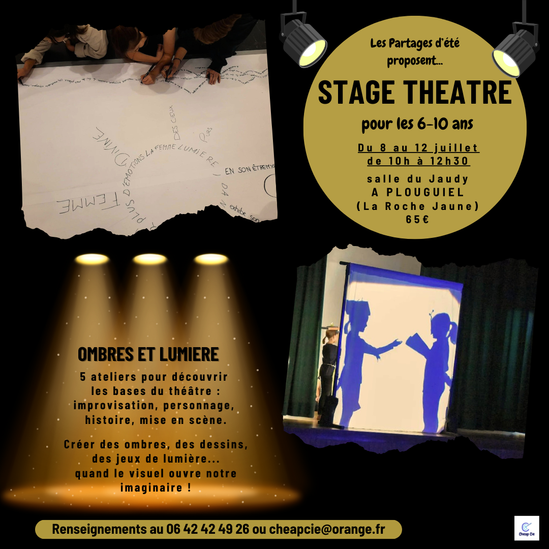 STAGE DE THEATRE ENFANT du 8 au 12 juillet